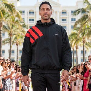 Adidas Anted Anorak Windbreaker Jacket Hoodie Men’s 2XL JC8782 Pullover Black